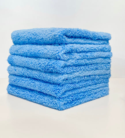 16" x 16" Plush Edgeless Microfiber Towel 6-pack 450 GSM